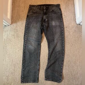 LEVI’S PREMIUM 551 Z AUTHENTIC STRAIGHT-FIT JEANS 33x32 IN GREY (crotch damage)